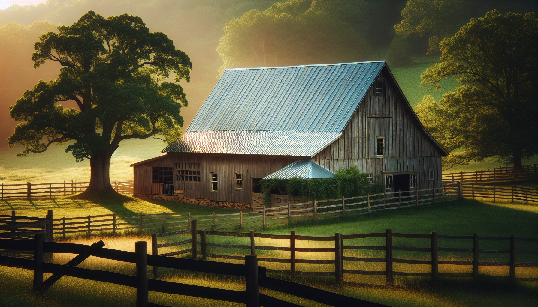 Corrugated metal roof
